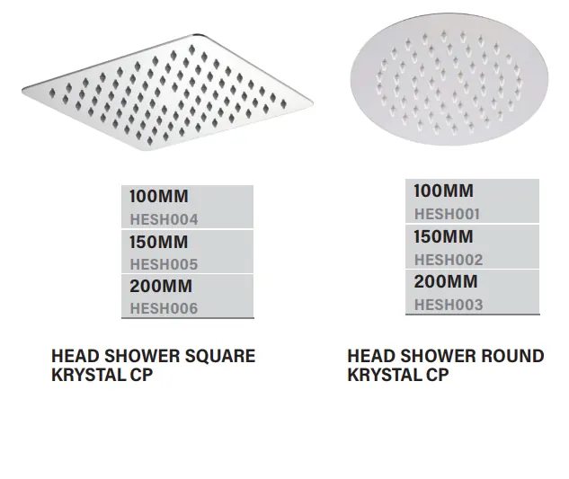 Head Shower Krystal CP