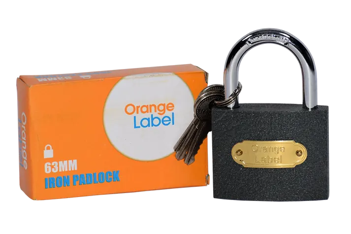 Orange Label Padlock Iron Box Pack