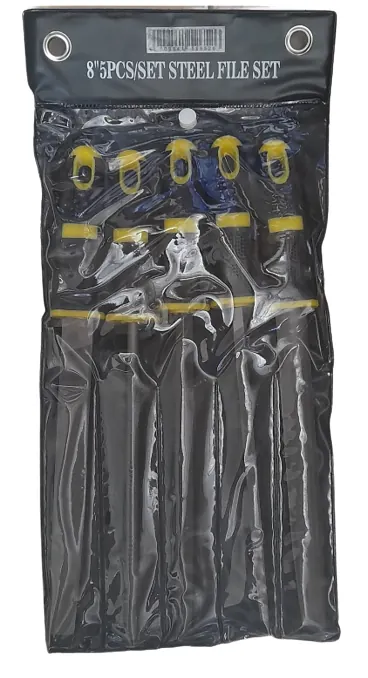 WoodWorking File 8" 5 Pcs Set Black Bag