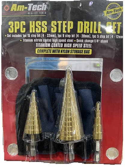 HSS Step Drill Set 3 Pcs